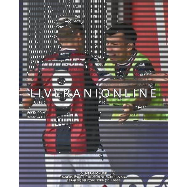 Bologna - Ternana Coppa Italia Tim 16.08.2021 Nella foto ESULTANZA DI NICOLAS DOMINGUEZ E GARY MEDEL SI ABBRACCIANO DOPO IL GOAL DI DOMINGUEZ ©VILLANI /AGENZIA ALDO LIVERANI SAS
