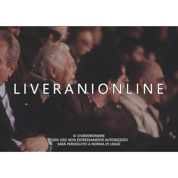 RETROSPETTIVA GIOVANNI ALBERTO AGNELLI INDUSTRIALE E DIRIGENTE D\'AZIENDA NELLA FOTO GIOVANNI ALBERTO AGNELLI NELL\'ANNO 1989 ALLO STADIO CON GIANNI AGNELLI AG ALDO LIVERANI SAS 
