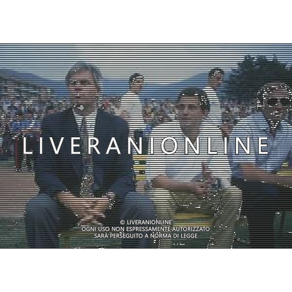RETROSPETTIVA GIOVANNI ALBERTO AGNELLI INDUSTRIALE E DIRIGENTE D\'AZIENDA NELLA FOTO GIOVANNI ALBERTO AGNELLI NELL\'ANNO 1990 CON GIGI MAIFREDI AG ALDO LIVERANI SAS 