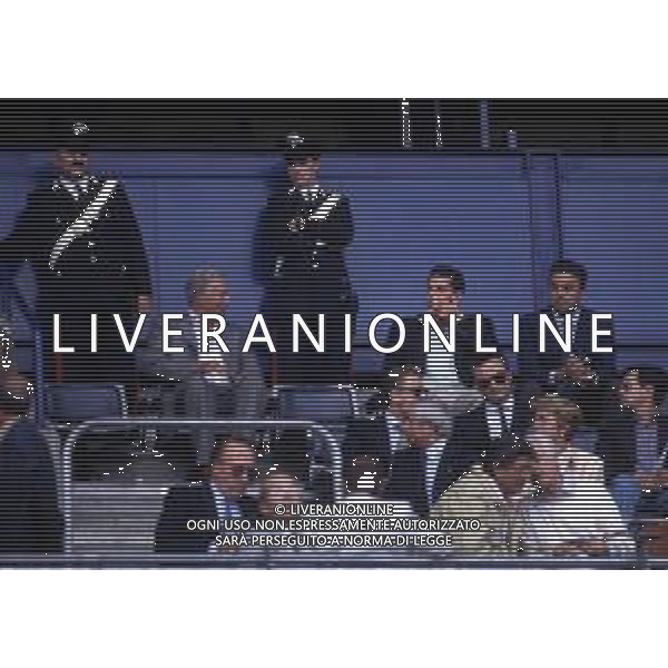 RETROSPETTIVA GIOVANNI ALBERTO AGNELLI INDUSTRIALE E DIRIGENTE D\'AZIENDA NELLA FOTO GIOVANNI ALBERTO AGNELLI CON UMBERTO AGNELLI ALLO STADIO NELL\'ANNO 1993 AG ALDO LIVERANI SAS   