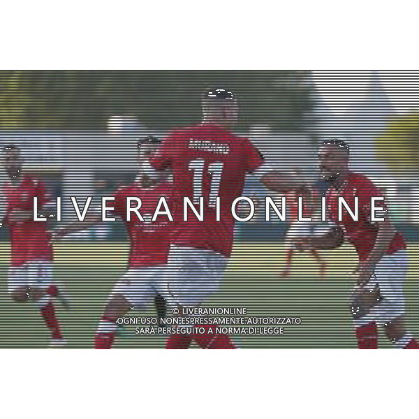 Pordenone - Perugia Campionato di Calcio Serie BKT 21/08/2020 nella foto: Esultanza perugia dopo il goal ©Claudio Zamagni/Agenzia Aldo Liverani during Italian Serie BKT soccer match between Pordenone and Perugia at Guido Teghil Stadium in Lignano Sabbiadoro on August 21 2020 photo credit by Claudio Zamagni/Aldo Liverani Photo Agency