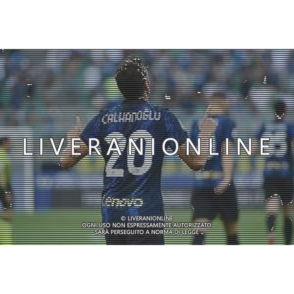 Hakan Calhanoglu (Inter) esulta dopo il gol del 2 a 0 Inter vs Genoa Campionato Serie A TIM - 1a giornata Milano 21-08-2021 Stadio Giuseppe Meazza - San Siro foto Roberto Garavaglia/ag. Aldo Liverani sas /AGENZIA ALDO LIVERANI SAS