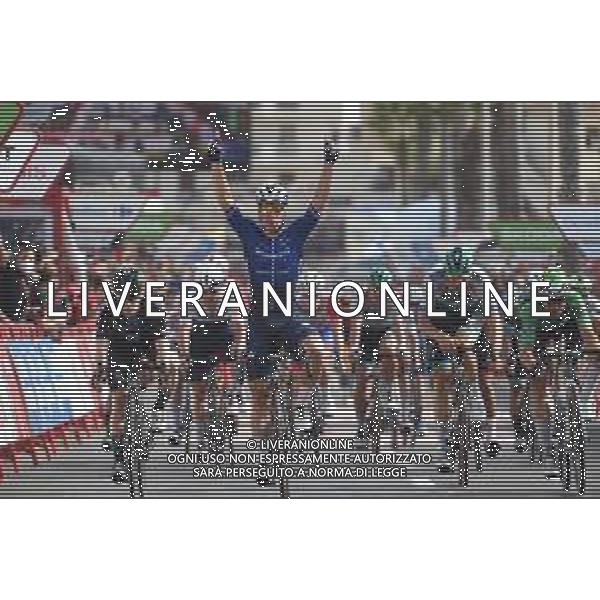 21-08-2021 Vuelta A Espana; Tappa 08 Santa Pola - La Manga Del Mar Menor; 2021, Deceuninck - Quick Step; 2021, Dsm; 2021, Alpecin - Fenix; Jakobsen, Fabio; Dainese, Alberto; Philipsen, Jasper; La Manga Del Mar Menor; ©SIROTTI/AGENZIA ALDO LIVERANI SAS