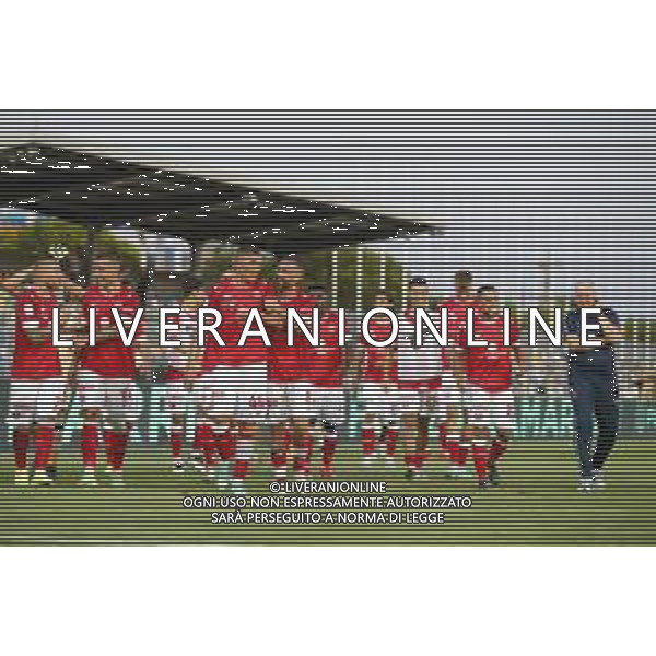Pordenone - Perugia Campionato di Calcio Serie BKT 21/08/2020 nella foto: esultanza perugia a fine gara ©Claudio Zamagni/Agenzia Aldo Liverani during Italian Serie BKT soccer match between Pordenone and Perugia at Guido Teghil Stadium in Lignano Sabbiadoro on August 21 2020 photo credit by Claudio Zamagni/Aldo Liverani Photo Agency