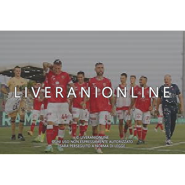 Pordenone - Perugia Campionato di Calcio Serie BKT 21/08/2020 nella foto: esultanza perugia a fine gara ©Claudio Zamagni/Agenzia Aldo Liverani during Italian Serie BKT soccer match between Pordenone and Perugia at Guido Teghil Stadium in Lignano Sabbiadoro on August 21 2020 photo credit by Claudio Zamagni/Aldo Liverani Photo Agency