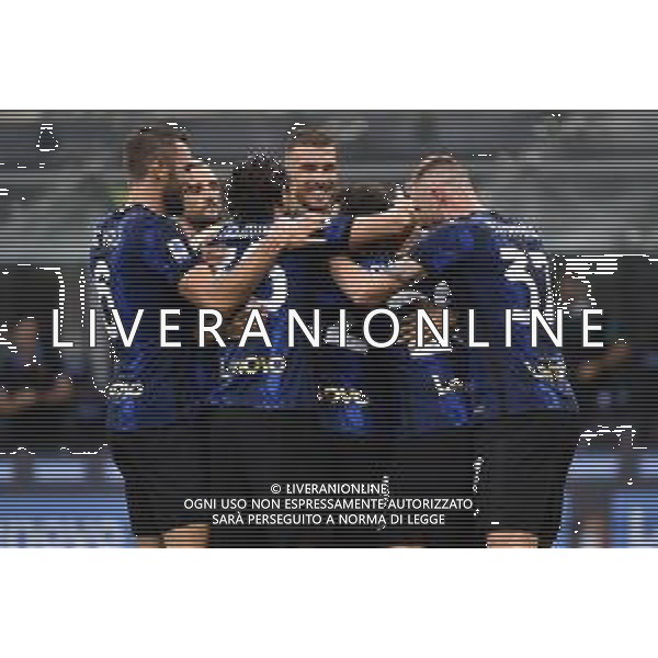 esultanza Inter dopo il gol del 3 a 0 Inter vs Genoa Campionato Serie A TIM - 1a giornata Milano 21-08-2021 Stadio Giuseppe Meazza - San Siro foto Roberto Garavaglia/ag. Aldo Liverani sas