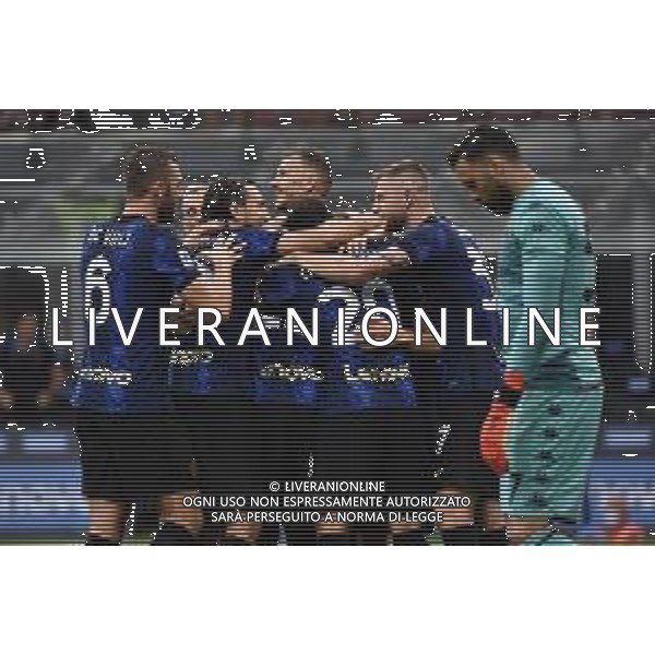 esultanza Inter dopo il gol del 3 a 0 Inter vs Genoa Campionato Serie A TIM - 1a giornata Milano 21-08-2021 Stadio Giuseppe Meazza - San Siro foto Roberto Garavaglia/ag. Aldo Liverani sas