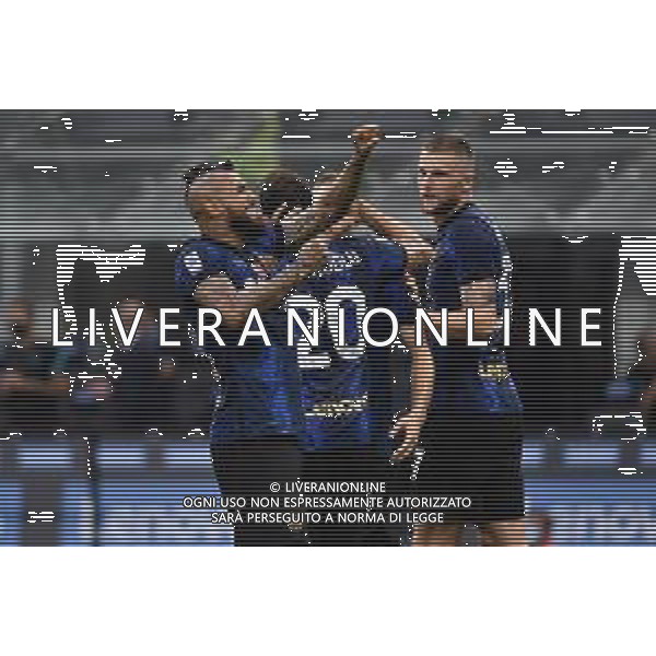 Arturo Vidal (Inter) esulta dopo il gol del 3 a 0 Inter vs Genoa Campionato Serie A TIM - 1a giornata Milano 21-08-2021 Stadio Giuseppe Meazza - San Siro foto Roberto Garavaglia/ag. Aldo Liverani sas