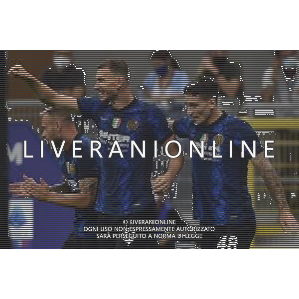 esultanza Edin Dzeko (Inter) dopo il gol del 4 a 0 Inter vs Genoa Campionato Serie A TIM - 1a giornata Milano 21-08-2021 Stadio Giuseppe Meazza - San Siro foto Roberto Garavaglia/ag. Aldo Liverani sas