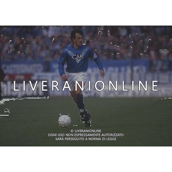 RETROSPETTIVA SERGIO DOMINI CALCIATORE NELLA FOTO SERGIO DOMINI CON LA MAGLIA DEL BRESCIA CALCIO AG ALDO LIVERANI SAS