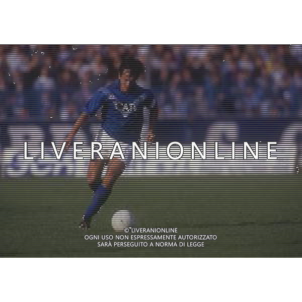 RETROSPETTIVA SERGIO DOMINI CALCIATORE NELLA FOTO SERGIO DOMINI CON LA MAGLIA DEL BRESCIA CALCIO AG ALDO LIVERANI SAS