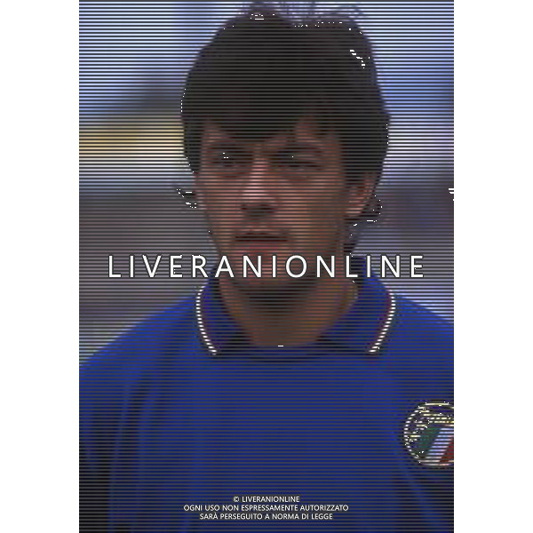 RETROSPETTIVA SERGIO DOMINI CALCIATORE NELLA FOTO SERGIO DOMINI CON LA MAGLIA DELLA NAZIONALE ITALIANA AG ALDO LIVERANI SAS