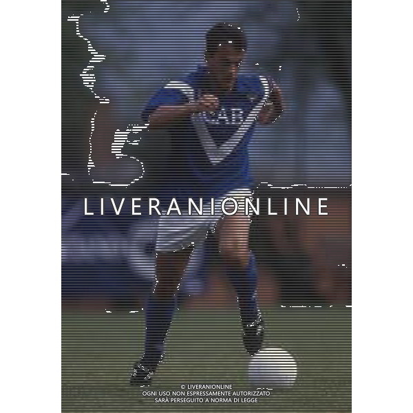 RETROSPETTIVA SERGIO DOMINI CALCIATORE NELLA FOTO SERGIO DOMINI CON LA MAGLIA DEL BRESCIA CALCIO AG ALDO LIVERANI SAS