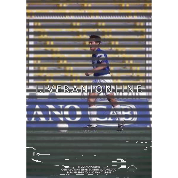 RETROSPETTIVA SERGIO DOMINI CALCIATORE NELLA FOTO SERGIO DOMINI CON LA MAGLIA DEL BRESCIA CALCIO AG ALDO LIVERANI SAS