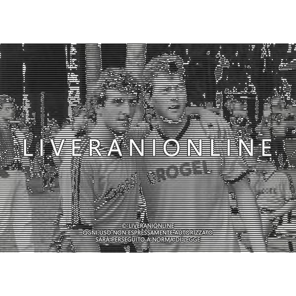 RETROSPETTIVA SERGIO DOMINI CALCIATORE NELLA FOTO SERGIO DOMINI CON ROBERTO BORDIN ALLENAMENTO CESENA CALCIO AG ALDO LIVERANI SAS