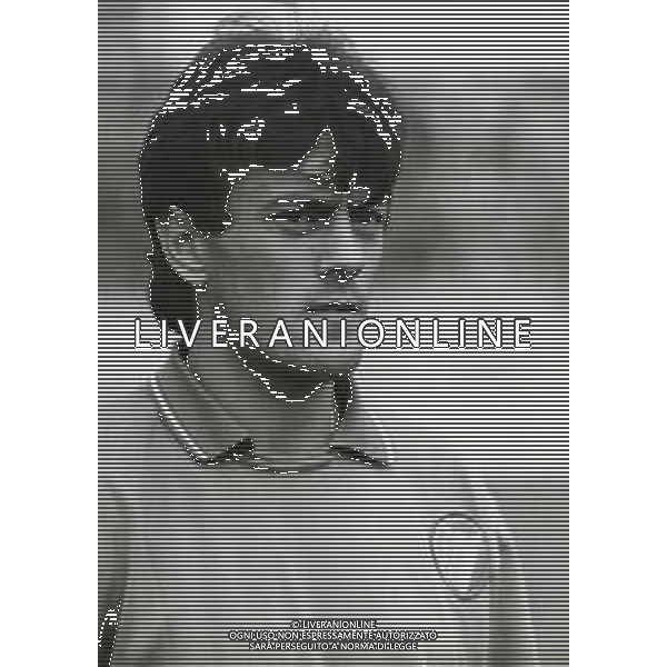RETROSPETTIVA SERGIO DOMINI CALCIATORE NELLA FOTO SERGIO DOMINI CON LA MAGLIA DELLA NAZIONALE ITALIANA AG ALDO LIVERANI SAS
