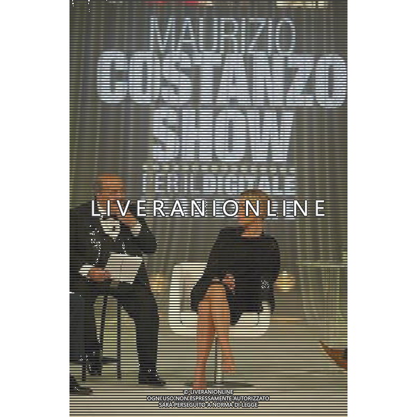 Roma 19/09/2005 - Torna il \' Maurizio Costanzo Show \' ma su il digitale terrestre. nella foto Nancy Brilli e maurizio Costanzo agenzia aldo liverani