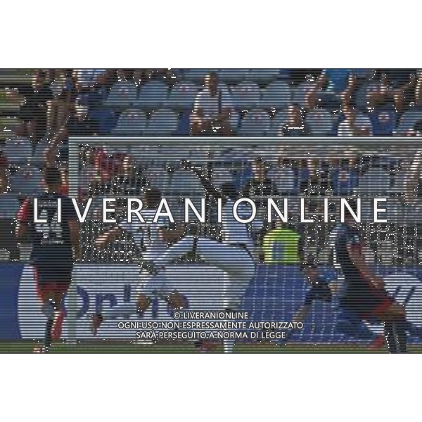 23-8-2021. Cagliari Calcio - Spezia Calcio. 1° giornata Serie A calcio 2021-2022. Italia, Sardegna, Cagliari, Stadio Unipol Domus. Salvatore Moi/Aldo Liverani s.a.s. Nella foto: gol ed esultanza di Gyasi Spezia contro Cagliari in trasferta 0-1. ©Salvatore Moi / AGENZIA ALDO LIVERANI SAS