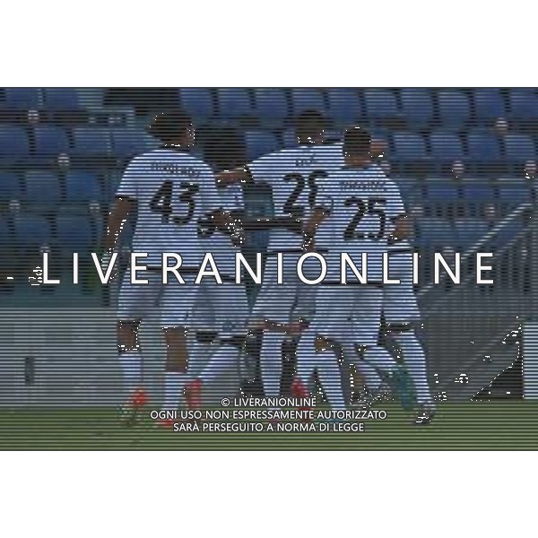 23-8-2021. Cagliari Calcio - Spezia Calcio. 1° giornata Serie A calcio 2021-2022. Italia, Sardegna, Cagliari, Stadio Unipol Domus. Salvatore Moi/Aldo Liverani s.a.s. Nella foto: gol ed esultanza di Gyasi Spezia contro Cagliari in trasferta 0-1. ©Salvatore Moi / AGENZIA ALDO LIVERANI SAS