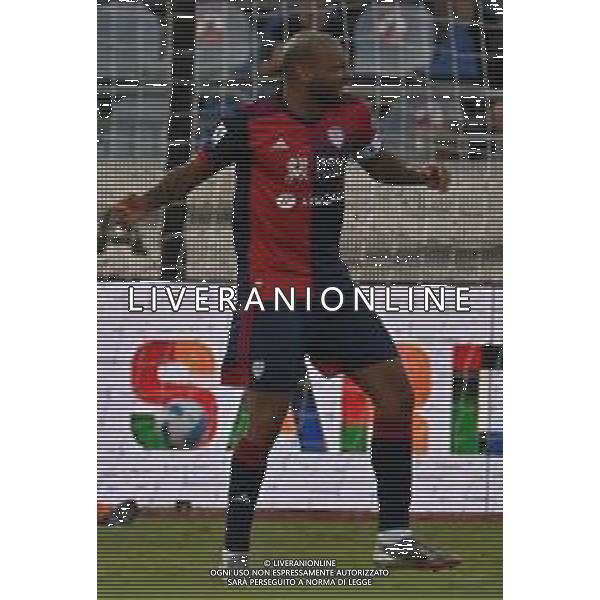 23-8-2021. Cagliari Calcio - Spezia Calcio. 1° giornata Serie A calcio 2021-2022. Italia, Sardegna, Cagliari, Stadio Unipol Domus. Salvatore Moi/Aldo Liverani s.a.s. Nella foto: esultanza dopo gol di Joao Pedro Cagliari contro Spezia in casa. ©Salvatore Moi / AGENZIA ALDO LIVERANI SAS