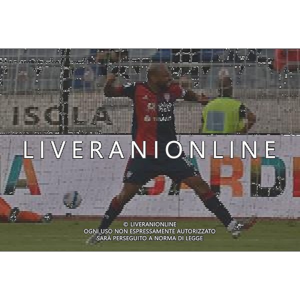 23-8-2021. Cagliari Calcio - Spezia Calcio. 1° giornata Serie A calcio 2021-2022. Italia, Sardegna, Cagliari, Stadio Unipol Domus. Salvatore Moi/Aldo Liverani s.a.s. Nella foto: esultanza dopo gol di Joao Pedro Cagliari contro Spezia in casa. ©Salvatore Moi / AGENZIA ALDO LIVERANI SAS