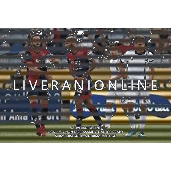 23-8-2021. Cagliari Calcio - Spezia Calcio. 1° giornata Serie A calcio 2021-2022. Italia, Sardegna, Cagliari, Stadio Unipol Domus. Salvatore Moi/Aldo Liverani s.a.s. Nella foto: esultanza dopo gol di Joao Pedro Cagliari contro Spezia in casa. ©Salvatore Moi / AGENZIA ALDO LIVERANI SAS