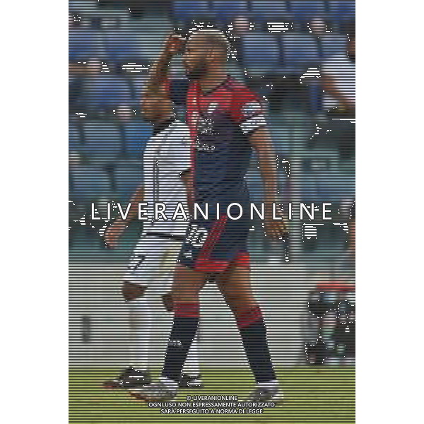 23-8-2021. Cagliari Calcio - Spezia Calcio. 1° giornata Serie A calcio 2021-2022. Italia, Sardegna, Cagliari, Stadio Unipol Domus. Salvatore Moi/Aldo Liverani s.a.s. Nella foto: esultanza dopo gol di Joao Pedro Cagliari contro Spezia in casa. ©Salvatore Moi / AGENZIA ALDO LIVERANI SAS