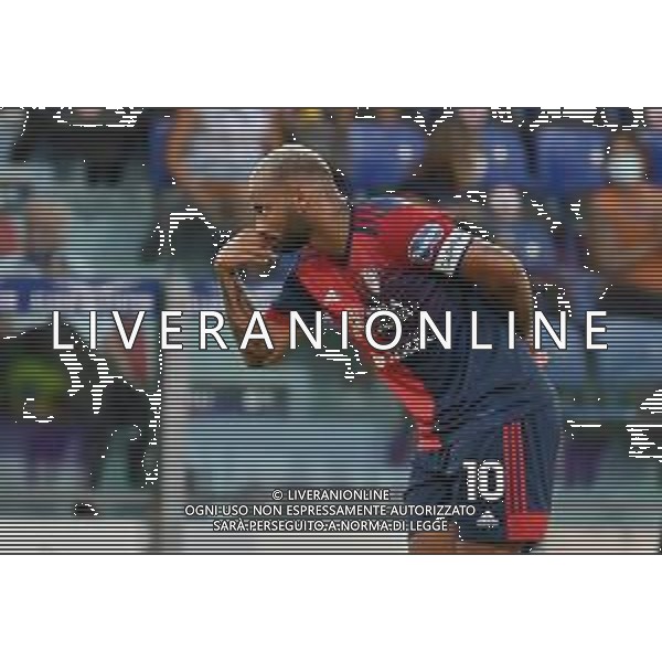 23-8-2021. Cagliari Calcio - Spezia Calcio. 1° giornata Serie A calcio 2021-2022. Italia, Sardegna, Cagliari, Stadio Unipol Domus. Salvatore Moi/Aldo Liverani s.a.s. Nella foto: esultanza dopo gol di Joao Pedro Cagliari contro Spezia in casa. ©Salvatore Moi / AGENZIA ALDO LIVERANI SAS