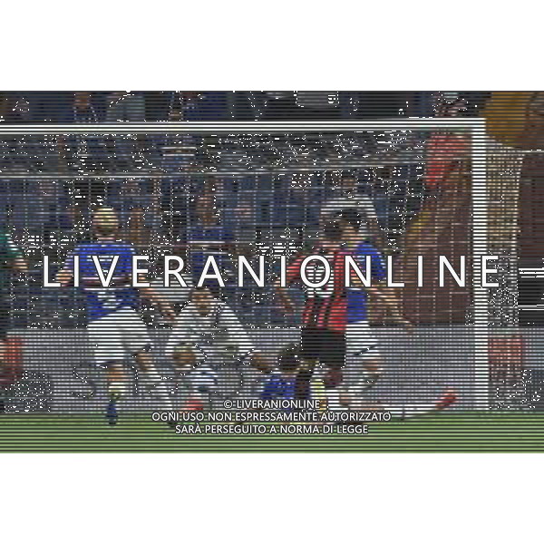 ¬© TVRG Brahim Diaz (Milan) segna il gol dell\'1 a 0 Sampdoria vs Milan Campionato Serie A TIM - 1a giornata Genova 23-08-2021 Stadio Luigi Ferraris - Marassi foto Roberto Garavaglia/ag. Aldo Liverani sas / AGENZIA ALDO LIVERANI SAS