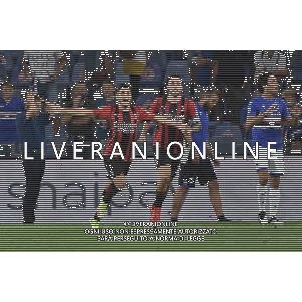 ¬© TVRG esultanza Brahim Diaz (Milan) dopo il gol dell\'1 a 0 Sampdoria vs Milan Campionato Serie A TIM - 1a giornata Genova 23-08-2021 Stadio Luigi Ferraris - Marassi foto Roberto Garavaglia/ag. Aldo Liverani sas / AGENZIA ALDO LIVERANI SAS