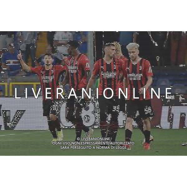¬© TVRG esultanza Milan dopo il gol dell\'1 a 0 Sampdoria vs Milan Campionato Serie A TIM - 1a giornata Genova 23-08-2021 Stadio Luigi Ferraris - Marassi foto Roberto Garavaglia/ag. Aldo Liverani sas / AGENZIA ALDO LIVERANI SAS