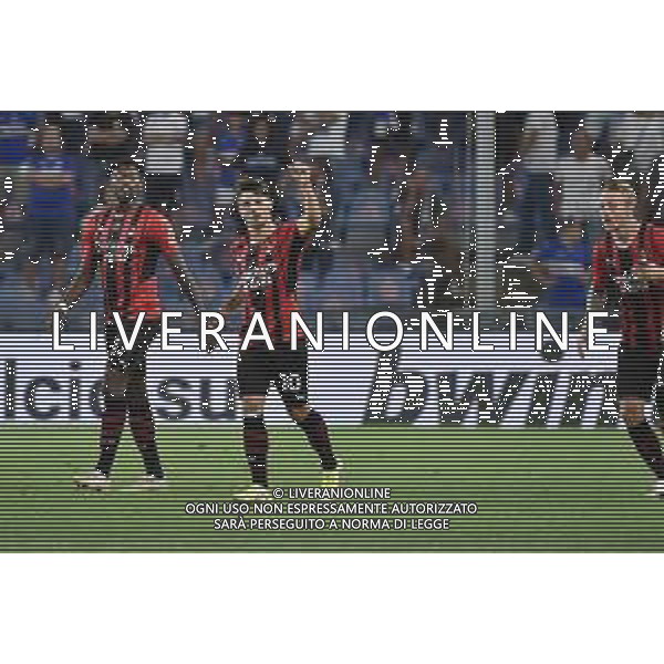 ¬© TVRG esultanza Milan dopo il gol dell\'1 a 0 Sampdoria vs Milan Campionato Serie A TIM - 1a giornata Genova 23-08-2021 Stadio Luigi Ferraris - Marassi foto Roberto Garavaglia/ag. Aldo Liverani sas / AGENZIA ALDO LIVERANI SAS