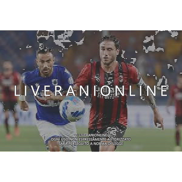 ¬© TVRG Fabio Quagliarella (Sampdoria) e Davide Calabria (MIlan) Sampdoria vs Milan Campionato Serie A TIM - 1a giornata Genova 23-08-2021 Stadio Luigi Ferraris - Marassi foto Roberto Garavaglia/ag. Aldo Liverani sas / AGENZIA ALDO LIVERANI SAS