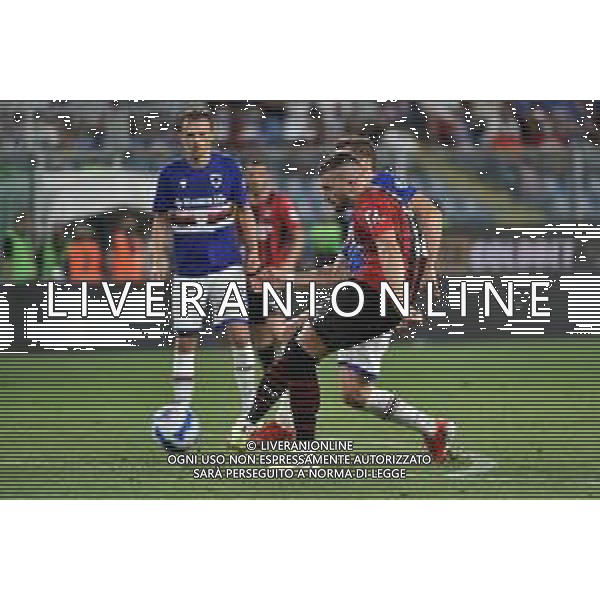 © TVRG Ante Rebic (Milan) vicino al gol del 2 a 0 Sampdoria vs Milan Campionato Serie A TIM - 1a giornata Genova 23-08-2021 Stadio Luigi Ferraris - Marassi foto Roberto Garavaglia/ag. Aldo Liverani sas / AGENZIA ALDO LIVERANI SAS