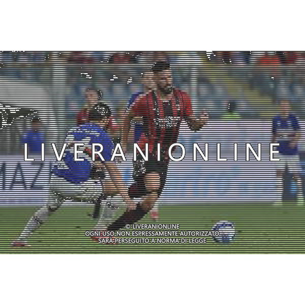 © TVRG Olivier Giroud (Milan) Sampdoria vs Milan Campionato Serie A TIM - 1a giornata Genova 23-08-2021 Stadio Luigi Ferraris - Marassi foto Roberto Garavaglia/ag. Aldo Liverani sas