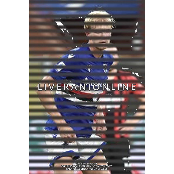 © TVRG Morten Thorsby (Sampdoria) Sampdoria vs Milan Campionato Serie A TIM - 1a giornata Genova 23-08-2021 Stadio Luigi Ferraris - Marassi foto Roberto Garavaglia/ag. Aldo Liverani sas