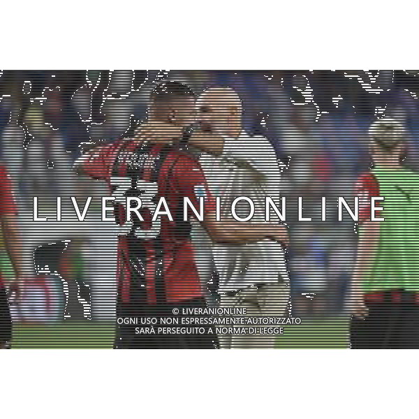 © TVRG Rade Krunic (Milan) SX e Stefano Pioli DX allenatore Milan Sampdoria vs Milan Campionato Serie A TIM - 1a giornata Genova 23-08-2021 Stadio Luigi Ferraris - Marassi foto Roberto Garavaglia/ag. Aldo Liverani sas