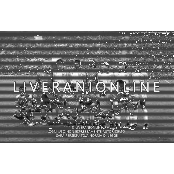 RETROSPETTIVA - PELE\' CALCIATORE, alla partita Brasile-Resto del Mondo, per festeggiare il suo 50mo compleanno a San Siro Milano 31 ottobre 1990 nella foto la formazione del Brasiliana vecchie glorie © ARCHIVIO / AGENZIA ALDO LIVERANI SAS