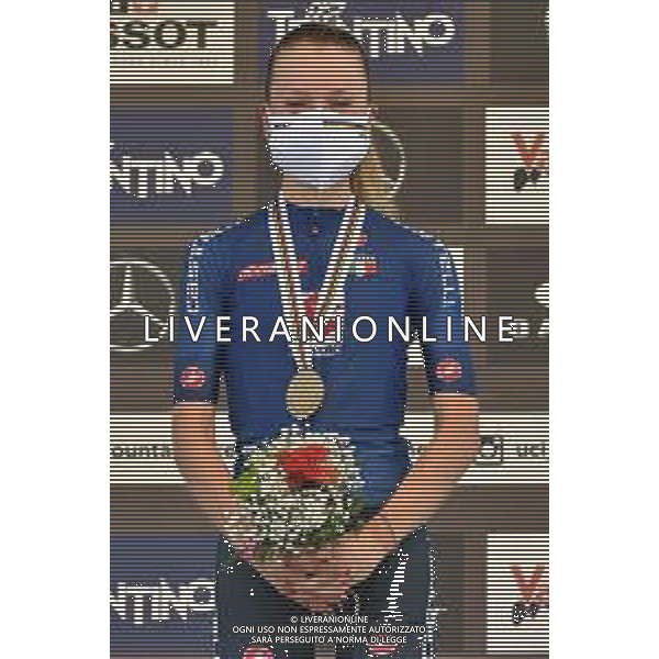 ¬© TVRG Sara Cortinovis (Italia) 3a classificata specialita\' Cross Country - gara femminile juniores UCI MTB World Championships 2021 Campionati del Mondo di Mountain Bike 25-29 agosto 2021 Val di Sole Daolasa di Commezzadura (TN) Centro sportivo BikeLand 26 agosto 2021 foto Roberto Garavaglia/ag. Aldo Liverani sas/ AGENZIA ALDO LIVERANI SAS