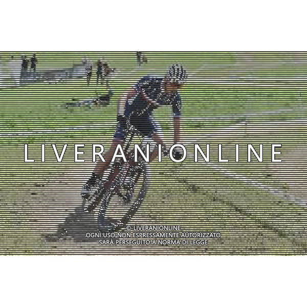 ¬© TVRG Jordan Sarrou (FRA) ultimo frazionista per la Francia specialita\' Cross Country - gara Team Relay UCI MTB World Championships 2021 Campionati del Mondo di Mountain Bike 25-29 agosto 2021 Val di Sole Daolasa di Commezzadura (TN) Centro sportivo BikeLand 25 agosto 2021 foto Roberto Garavaglia/ag. Aldo Liverani sas/ AGENZIA ALDO LIVERANI SAS