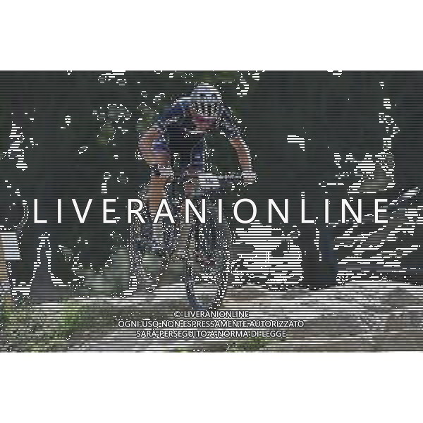 © TVRG Adrien Boichis (Francia) specialita\' Cross Country - gara Team Relay UCI MTB World Championships 2021 Campionati del Mondo di Mountain Bike 25-29 agosto 2021 Val di Sole Daolasa di Commezzadura (TN) Centro sportivo BikeLand 25 agosto 2021 foto Roberto Garavaglia/ag. Aldo Liverani sas/ AGENZIA ALDO LIVERANI SAS