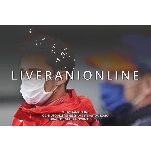 Charles Leclerc (MON) Ferrari in the FIA Press Conference. 26.08.2021. Formula 1 World Championship, Rd 12, Belgian Grand Prix, Spa Francorchamps, Belgium, Preparation Day. - www.xpbimages.com, EMail: requests@xpbimages.com © Copyright: Charniaux / XPB Images/ AGENZIA ALDO LIVERANI SAS - ITALY ONLY EDITORIAL USE ONLY