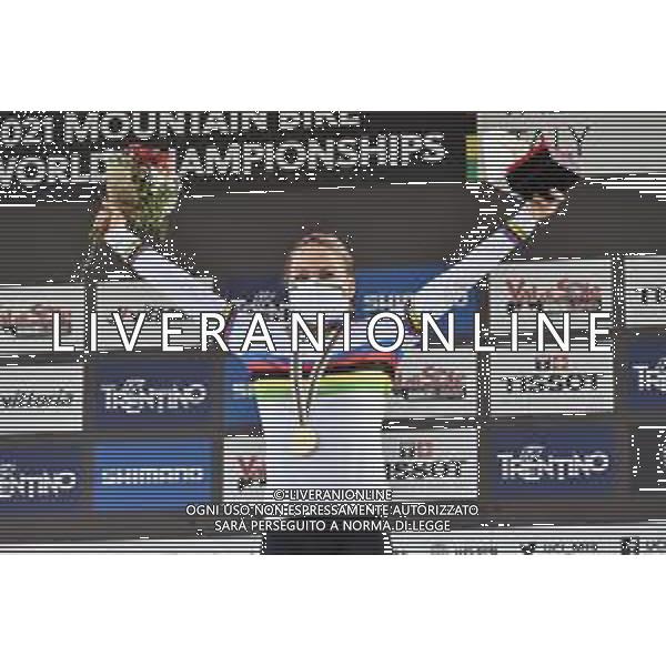 ¬© TVRG Sina Frei (Svizzera) 1a classificata specialita\' Cross Country Short Track - gara femminile elite UCI MTB World Championships 2021 Campionati del Mondo di Mountain Bike 25-29 agosto 2021 Val di Sole Daolasa di Commezzadura (TN) Centro sportivo BikeLand 26 agosto 2021 foto Roberto Garavaglia/ag. Aldo Liverani sas/ AGENZIA ALDO LIVERANI SAS