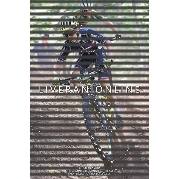 ¬© TVRG Alexandre Martins (Francia) specialita\' Cross Country - gara maschile juniores UCI MTB World Championships 2021 Campionati del Mondo di Mountain Bike 25-29 agosto 2021 Val di Sole Daolasa di Commezzadura (TN) Centro sportivo BikeLand 26 agosto 2021 foto Roberto Garavaglia/ag. Aldo Liverani sas/ AGENZIA ALDO LIVERANI SAS