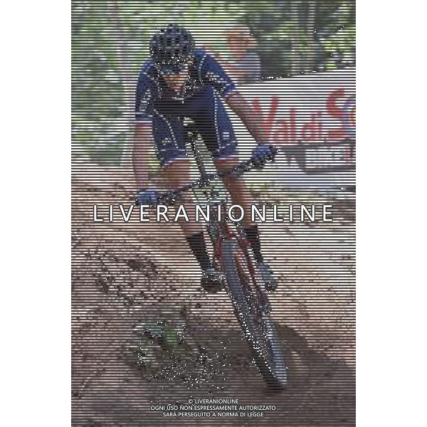 ¬© TVRG Axel Pourriere (Francia) specialita\' Cross Country - gara maschile juniores UCI MTB World Championships 2021 Campionati del Mondo di Mountain Bike 25-29 agosto 2021 Val di Sole Daolasa di Commezzadura (TN) Centro sportivo BikeLand 26 agosto 2021 foto Roberto Garavaglia/ag. Aldo Liverani sas/ AGENZIA ALDO LIVERANI SAS