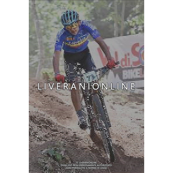 ¬© TVRG Hugo Andres Rodriguez Aguilar (Colombia) specialita\' Cross Country - gara maschile juniores UCI MTB World Championships 2021 Campionati del Mondo di Mountain Bike 25-29 agosto 2021 Val di Sole Daolasa di Commezzadura (TN) Centro sportivo BikeLand 26 agosto 2021 foto Roberto Garavaglia/ag. Aldo Liverani sas/ AGENZIA ALDO LIVERANI SAS