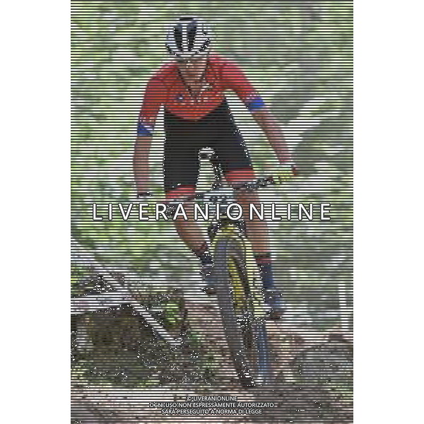 ¬© TVRG Matias Araya Cova (Cile) specialita\' Cross Country - gara maschile juniores UCI MTB World Championships 2021 Campionati del Mondo di Mountain Bike 25-29 agosto 2021 Val di Sole Daolasa di Commezzadura (TN) Centro sportivo BikeLand 26 agosto 2021 foto Roberto Garavaglia/ag. Aldo Liverani sas/ AGENZIA ALDO LIVERANI SAS