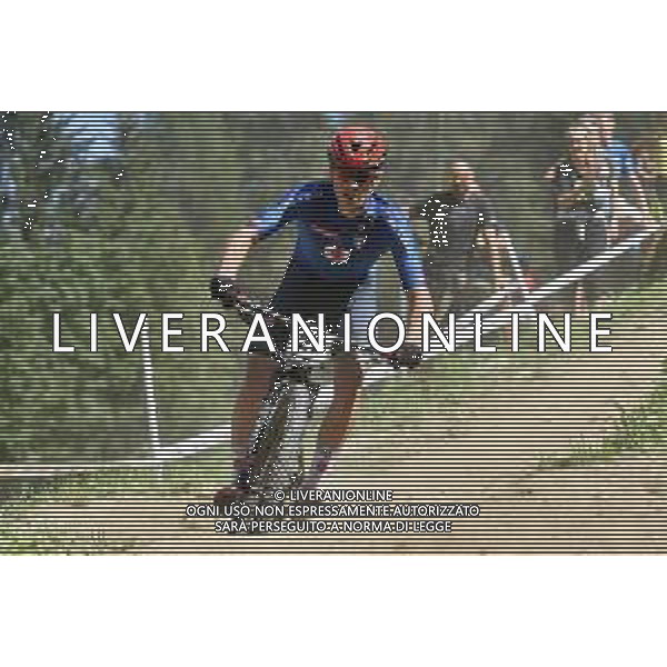 © TVRG Yannick Parisi (Italia) specialita\' Cross Country - gara maschile juniores UCI MTB World Championships 2021 Campionati del Mondo di Mountain Bike 25-29 agosto 2021 Val di Sole Daolasa di Commezzadura (TN) Centro sportivo BikeLand 26 agosto 2021 foto Roberto Garavaglia/ag. Aldo Liverani sas/ AGENZIA ALDO LIVERANI SAS