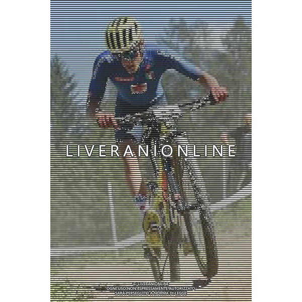 © TVRG Filippo Agostinacchio (Italia) specialita\' Cross Country - gara maschile juniores UCI MTB World Championships 2021 Campionati del Mondo di Mountain Bike 25-29 agosto 2021 Val di Sole Daolasa di Commezzadura (TN) Centro sportivo BikeLand 26 agosto 2021 foto Roberto Garavaglia/ag. Aldo Liverani sas/ AGENZIA ALDO LIVERANI SAS