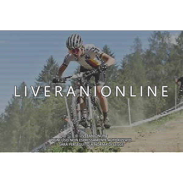 © TVRG Ben Schweizer (Germania) specialita\' Cross Country - gara maschile juniores UCI MTB World Championships 2021 Campionati del Mondo di Mountain Bike 25-29 agosto 2021 Val di Sole Daolasa di Commezzadura (TN) Centro sportivo BikeLand 26 agosto 2021 foto Roberto Garavaglia/ag. Aldo Liverani sas/ AGENZIA ALDO LIVERANI SAS